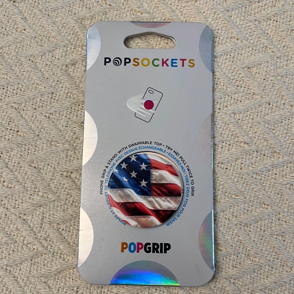 PopSockets PopGrip Cell Phone Grip & Stand - American flag